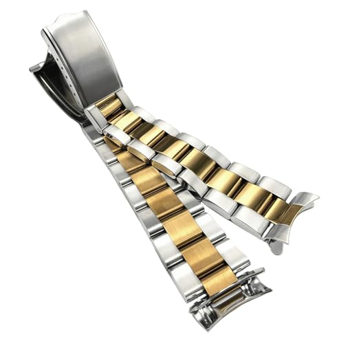 Bracelet de montre acier inox vintage 19mm bande métal extrémité incurvée