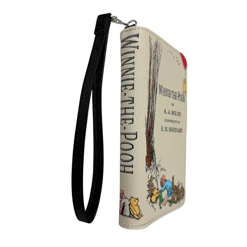 Image of Women's Bifold Wallet Winnie the Pooh Book Wristlet, Beige 7 Inch