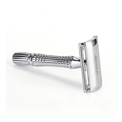 Baili Classic 3-Piece Double Edge Safety Razor Wet Shaving For Men Women With Platinum Blade And Mirrored Travel Case Bd176 #TOP1