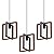 9MMML Wood Pendant Light Kitchen Island Set of 3, Farmhouse Hanging Lamp with 62'' Height Adjustable Cord, Small Ceiling Pendant Light Fixture for Dining Room, Entryway, Foyer