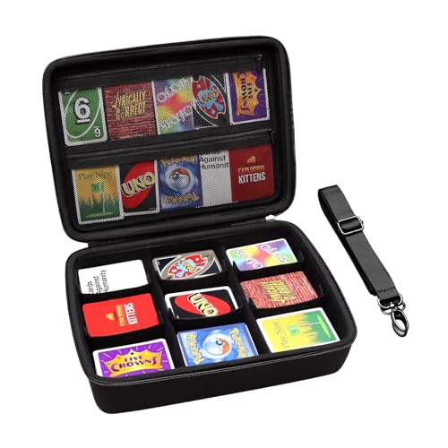 XANAD Card Game Case Fits 3000+ Cards, Fits for Baseball Sports playing card/UNO/playing card Against Humanity Card Game and All Other Card Games Expansions (Black)