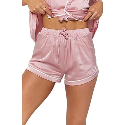 Womens Pajama Sets Comfy Pajamas Solid Ladies Pyjamas Set Short Sleeve Soft Nightwear Sleepwear Summer Pjs #TOP4