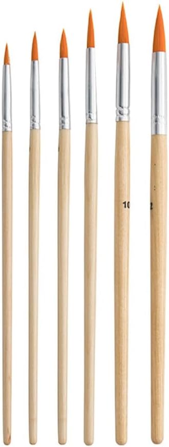 ペイントブラシ 25本入り グアッシュ DIY グラフィティ フラット ラウンド ピーク パレット バーチ ポール ナイロンブラシ