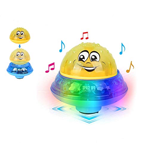 Preisvergleich Produktbild Aokebeey Kinderbad Wasserball Badespielzeug Automatische Induktionsspray Wasserbadspielzeug Kinder Schwimmbecken - Gelb mit Sockel