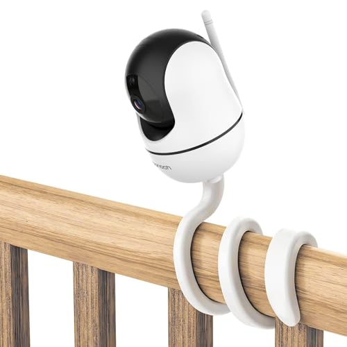 bonoch Babyfoonhouder voor babyfoon BBM03 / BBM05, wieg mount camerahouder wandmontage flexibele montage veelzijdige twist mount zonder wandschade, baby camera standaard voor wieg kinderkamer
