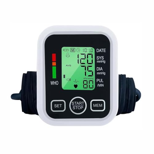 Image of Automatic Blood Pressure Monitor | Large Display, Digital BP Machine with Voice, One-Touch Use, Accurate Cuff Sphygmomanometer, Home BP Monitor for Adults, Elderly, Patients (DMBP-06)