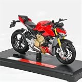 Modèle réduit de moto de course en alliage 1/18, en métal moulé sous pression, pour Ducati Super, Naked V4 S. Jouet cadeau.