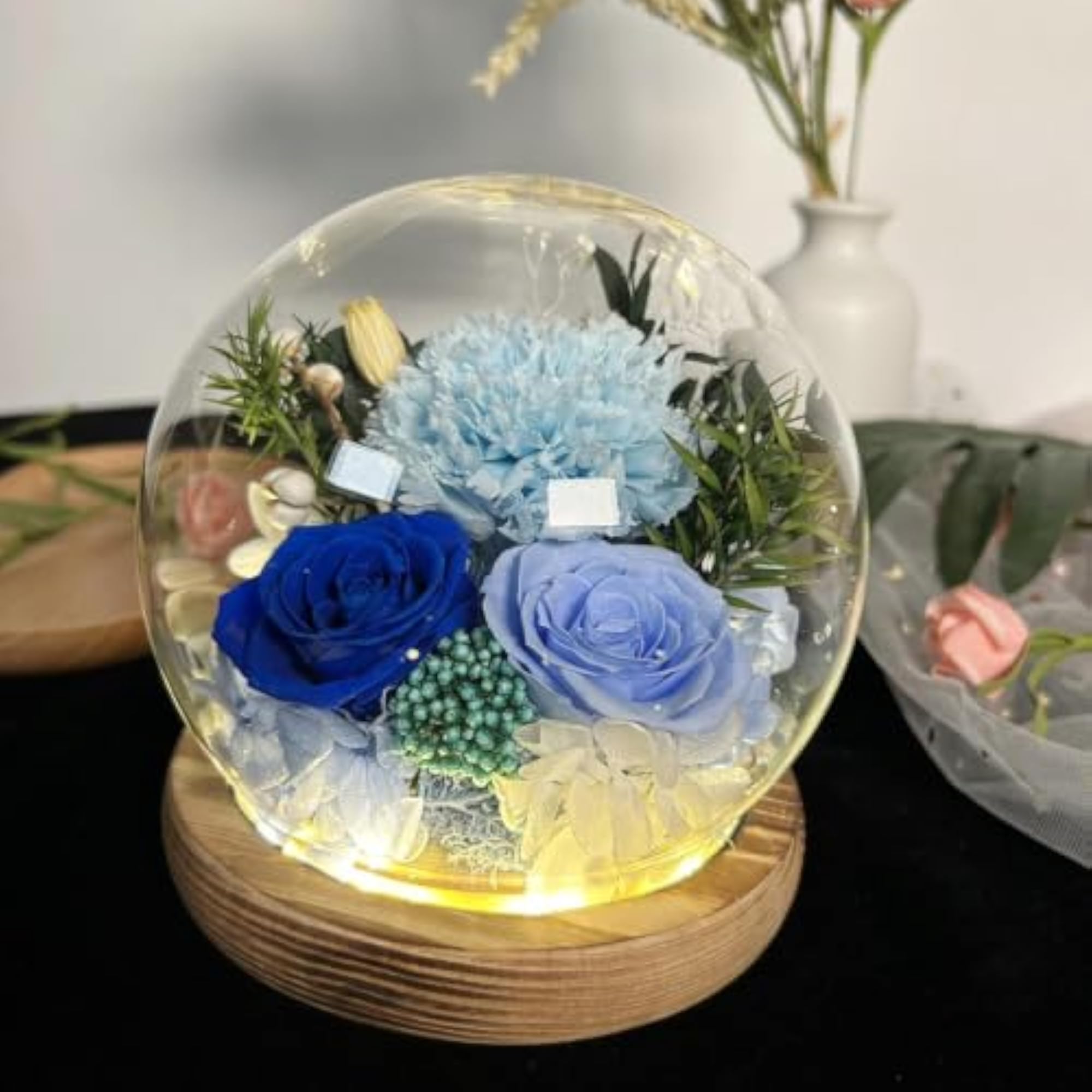 Tabletop Decoration Preserved Flowers Gift for Grandma, Mom