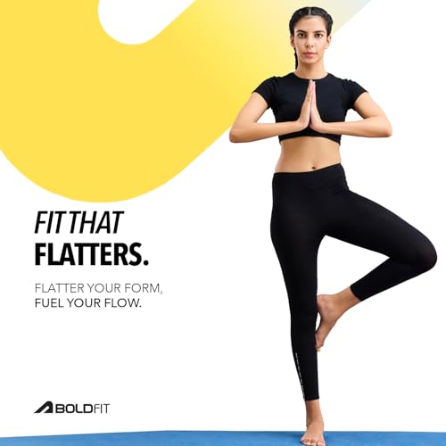 Image of Boldfit Gym Leggings for Women Workout Yoga Tights for Womens Full Length Leggings for Woman Yoga Pants for Woman Workout and Gym Tights Women high Waist