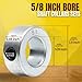 (4-Pack) 5/8” Bore Solid Steel Shaft Collars with Zinc Plated Coating - Durable Shaft Collars Suitable for Machinery and Industrial Use