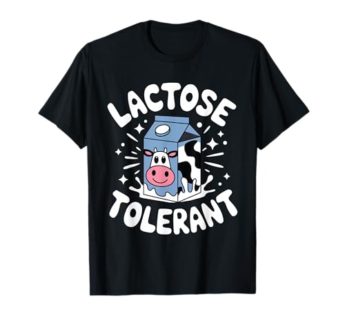 Lactosa Tolerante Divertido Humor Leche Vaca Granjero Camiseta