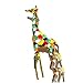 Broche élégante couleur dorée girafe de la poitrine de la femme de décoration de vêtements de poitrine accessoires de bijoux en alliage peint, couleur, Gold-color