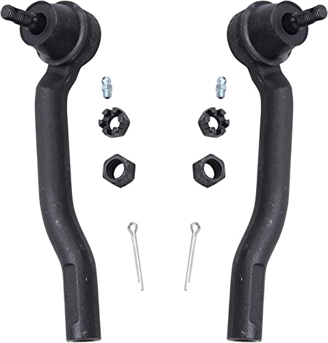 Image of Detroit Axle - 4pc Front End Control Arms Kit for 09-14 Nissan Cube, 07-12 Versa, 2 Lower Control Arms w /Ball Joint 2 Outer Tie Rods 2009 2010 2011 2012 Replacement