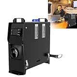 XMTECH Calentador de Aire diésel de 12 V, 8 kW, Calentador de Aire, Calentador de Aire con Mando a Distancia, Pantalla LCD y silenciador, para Coche, RV, Barcos y caravanas, Negro + Mando a Distancia