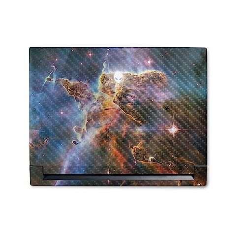 Image of MightySkins Carbon Fiber Skin Compatible With Alienware M18 R1 (2023) Full Wrap Kit - Golden Nebula | Protective, Durable Textured Carbon Fiber Finish | Easy To Apply & Change Styles | Made in the USA
