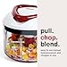 Zyliss Easy Pull Food Chopper and Manual Food Processor - Hand-Held Slicer & Dicer for Fruits & Vegetables - Easy Pull Manual Food Chopper - Cooking Gadgets & Kitchen Essentials - Easy Pull 2.0