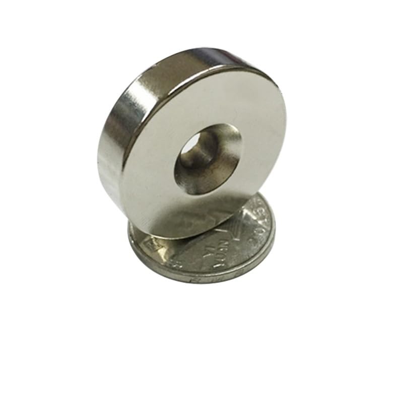 Imán de neodimio de disco N35, imanes de anillo potentes y fuertes, imán permanente de tierras raras, hoja redonda de 10/14/15/30mm (Color : 10x6-4mm(10pcs))