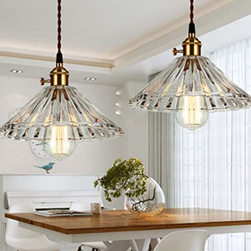 Plafond suspendu d'architecte en verre transparent de style vintage chic E27 - 6