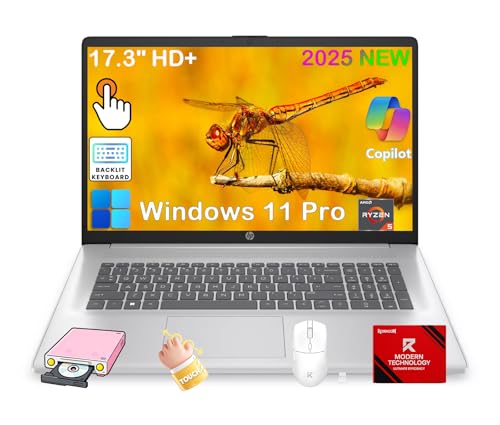 HP 17 �^�b�`�X�N���[�����b�v�g�b�v�R���s���[�^�[�AAMD Ryzen 5 7430U�A17.3�C���`HD+�A���`�O���A�f�B�X�v���C�A32GB RAM�A1TB SSD�A�o�b�N���C�g�L�[�{�[�h�A�r�W�l�X&�w���p�A�����[�d�A�R�s�[�p�C���b�g�AHD�J�����AW