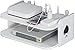 Router Pudełko do przechowywania Ścienne Zestaw Top Box WIFI Router Półka do przechowywania do paska zasilającego i zarządzanie kablami Hider Rack Office (Kolor: White-C, Rozmiar: 30x20x13cm)