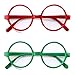 2 PCS Occhiali Rotondi Telaio Nessun Obiettivo Occhiali Costume Giocattolo Elegante Bicchieri Dressup Senza Lenti per Costume di Compleanno Accessori Cosplay