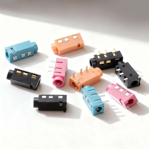 uxcell 16 piezas conector jack estéreo 3.5mm 4 pines hembra miniatura 5