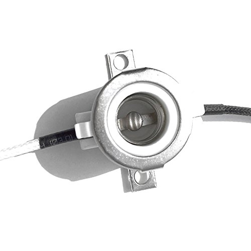 Fineled E11 Mini-Candelabra Screw Ceramic Lampholder Socket,E11 Mini Porcelain Candelabra Base Socket With 8 Inch Lead Wires For Light Bulbs (3 Pack) #TOP1