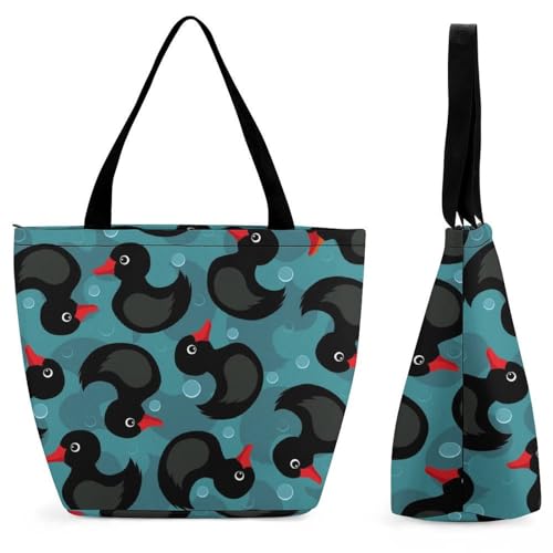 Sac à bandoulière noir dessin animé femme | Grand volume 28.5x18x32.5cm contre le manque de place