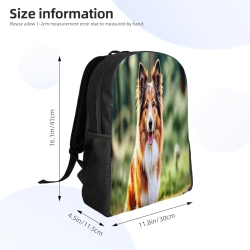 Teen Unisex Backpack Sheltie Cute Fur 16Inch Durable Backpack Gym Casual Daypack for Women Men Gift4