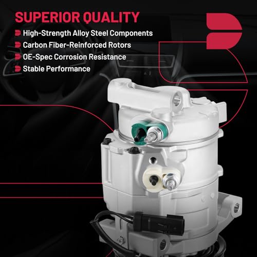 BDFHYK 98314 Air Conditioning A/C Compressor with Clutch Compatible with Jeep Grand Cherokee 2011-2021, Compatible with Dodge Charger 2011-2013, Durango 2011-2015, Challenger 2011-2014