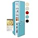 Produktbild Exquisit Retrokühlschrank RKGC250-70-H-160E taubenblau | 244 L Volumen | Kühlschrank Retro freistehend | Türablagen & Glasablagen | LED-Licht