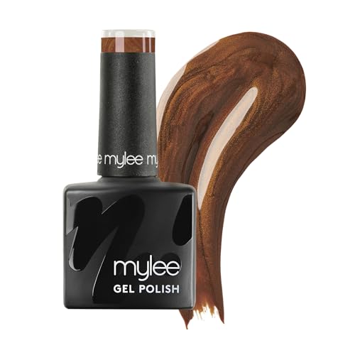 Mylee Gel Nail Polish 8ml [Bronze Goddess] - UV/LED Soak-Off Nail Art Manicure Pedicure for Professional, Salon & Home Use [Shimmer Range] - Long Lasting & Easy to Apply