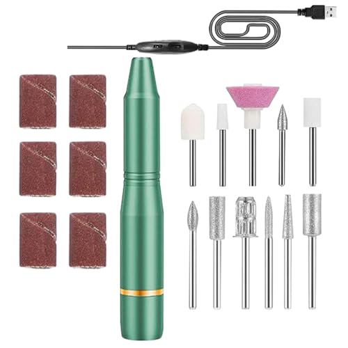Taladro de uñas recargable para solucionar imperfecciones con kit portátil de 3 velocidades 7