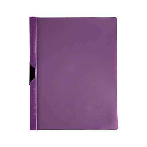 Filexec Products Report Cover, Metal Clip, Clear Front, Pack of 5 Presentation Folder, Purple (50504-68204)