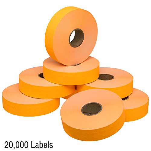Fluorescent Orange Pricing Labels For Monarch 1131 Price Gun – 8 Rolls, 20,000 Price Marking Labels #TOP3