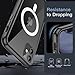 JETech Magnetic Case for iPhone 11 6.1-Inch Compatible with MagSafe Wireless Charging, Shockproof Phone Bumper Cover, Anti-Scratch Clear Back (Black)