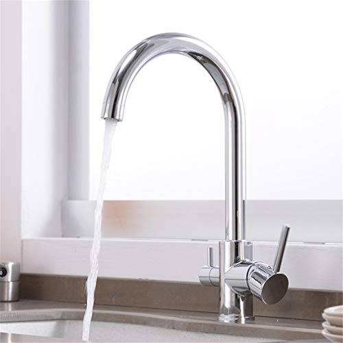 Robinet cuisine 3 voies mitigeur chromé eau potable - 3