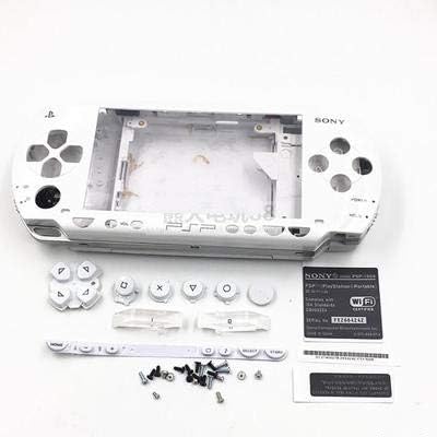 White Full Set Housing Case Shell Cover Replacement for PSP1000 PSP 1000 Game Console with Buttons Stickers