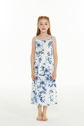 Girl Hawaiian Maxi Tiered Dress in Day Dream Bloom3