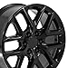 OE Wheels CV62 20 Inch Rims Fit Silverado 1500 Style 6x139.7 20x9 Gloss Black - Hollander 14078 (Set of 4)