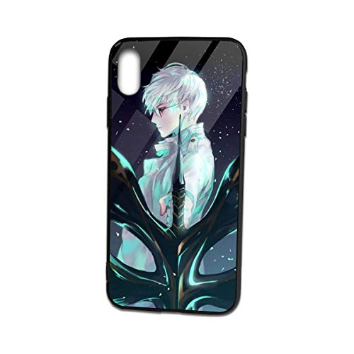 IPhone XS Max 携帯ケース ガラス スマホケース 東京-喰種 T-okyo G-houl TPU 全面保護カバー 背面強化ガラスの携帯保護カバー 強化ガラスケース シリコン ミラー 滑り防止 耐衝撃 黄変防止 高級感 手触り良い 耐摩擦