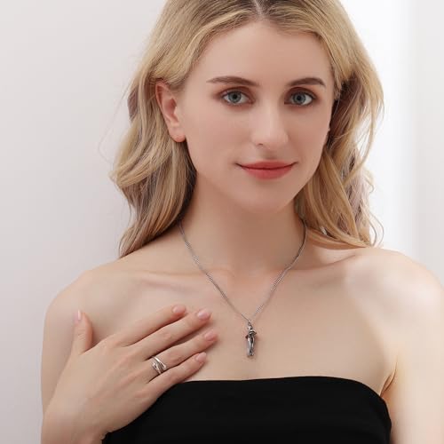 Collier couple personnalité câlin affectueux, pendentif réglable mode - 4