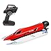 GoolRC WLtoys WL915-A Brushless RC Boat, 2.4GHz Remote Control Boat, 45KM/H High Speed RC Racing Boat for Kids and Adults (Red)