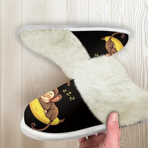 Binienty Womens Slippers Fluffy Fuzzy House Slippers Indoor Outdoor Bedroom Shoes Size 5-134