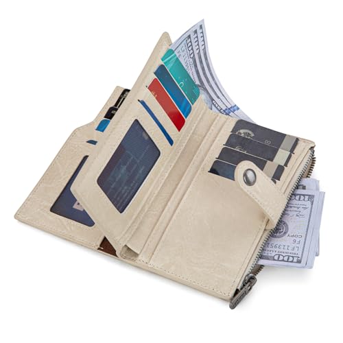 Wrangler Wallet for Women Bifold Card Holder with Zipper and ID Window3