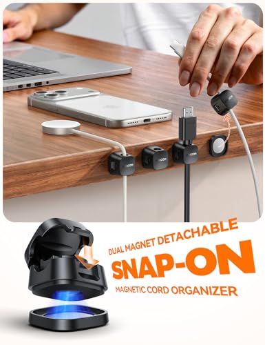 6-Pack Joyroom Detachable Magnetic Cable Clips w/ Adhesive Mount - image 2
