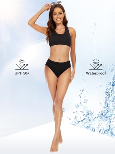 Image of OVRUNS Period Swimwear Bikini Menstrual Leakproof Swim Bottoms Waterproof UV 50+ Light Flow for Teens Girls Women