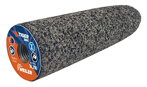 Image of Weiler 68301 Tiger ZIRC Type 16 Round Tip Portable Grinding Cone, Z20-S, 1 inch X 3 inch X 3 /8-24, (Pack of 12)