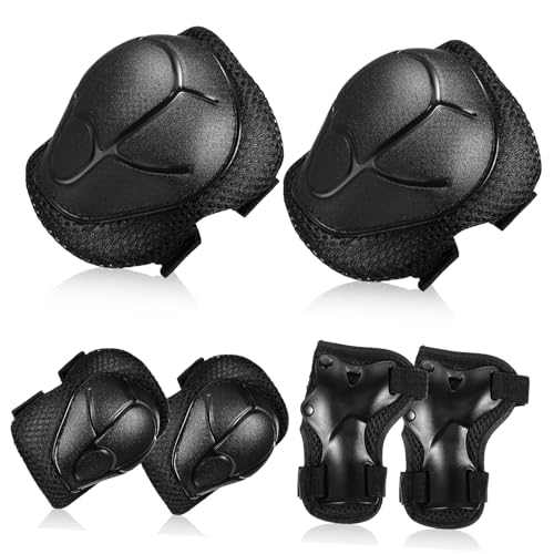 NOLITOY 1Set Elbow and Knee Pads for Skating Snowboarding Protective Gear Wrist Guards for Adults Durable Sandwich Mesh Lining Easy to Use Comfortable