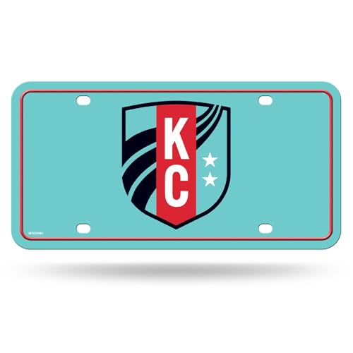Étiquette de voiture Kansas City Current NWSL en métal Rico Industries pour auto et SUV